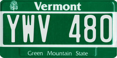 VT license plate YWV480