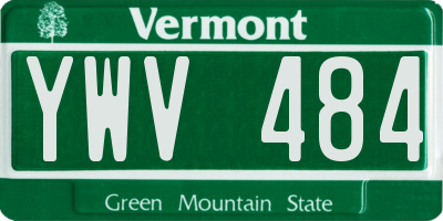 VT license plate YWV484