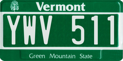 VT license plate YWV511