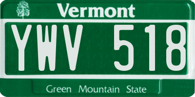 VT license plate YWV518