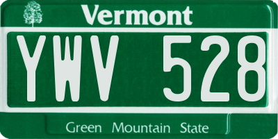 VT license plate YWV528