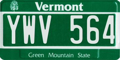 VT license plate YWV564
