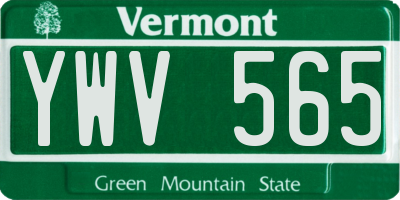 VT license plate YWV565