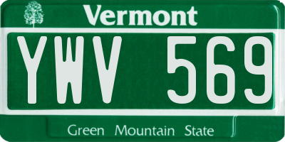 VT license plate YWV569