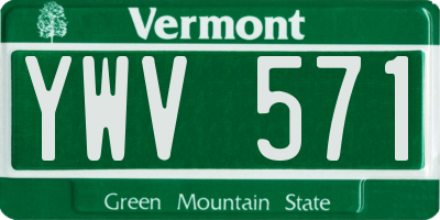 VT license plate YWV571
