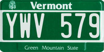 VT license plate YWV579