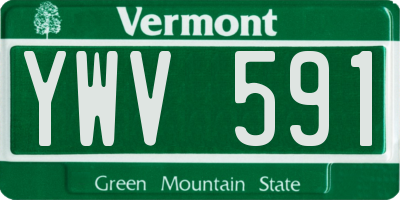 VT license plate YWV591