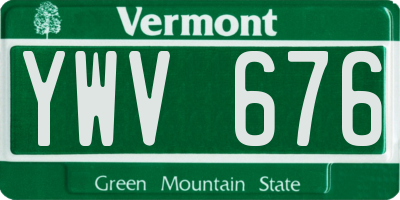 VT license plate YWV676