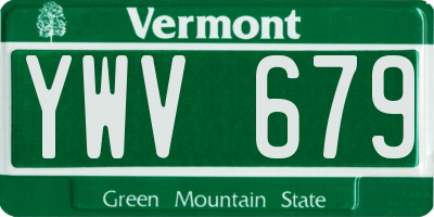 VT license plate YWV679