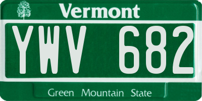 VT license plate YWV682