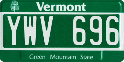 VT license plate YWV696