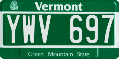 VT license plate YWV697