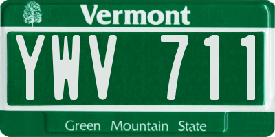 VT license plate YWV711