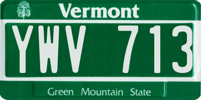 VT license plate YWV713