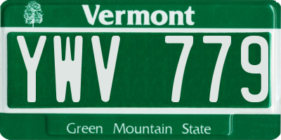 VT license plate YWV779