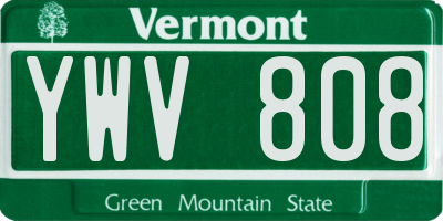 VT license plate YWV808
