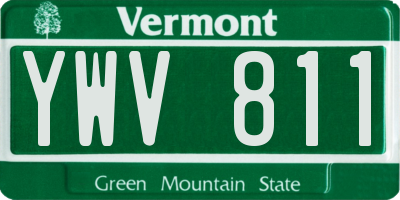 VT license plate YWV811