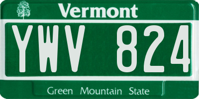 VT license plate YWV824