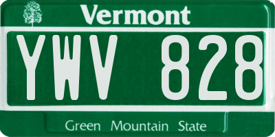 VT license plate YWV828