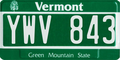 VT license plate YWV843