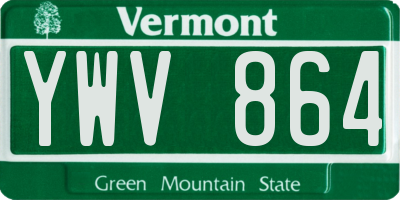 VT license plate YWV864