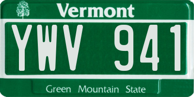 VT license plate YWV941