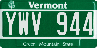 VT license plate YWV944