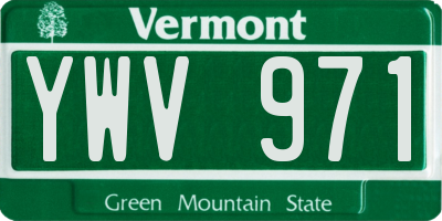 VT license plate YWV971