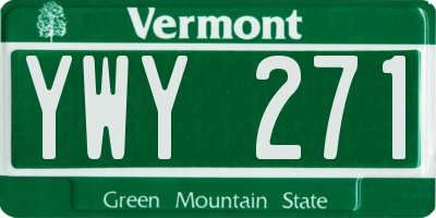 VT license plate YWY271