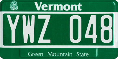 VT license plate YWZ048