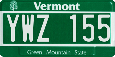 VT license plate YWZ155
