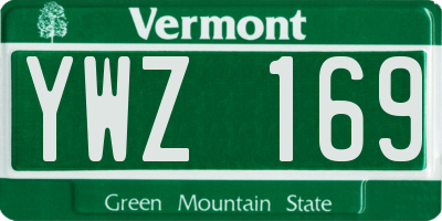 VT license plate YWZ169