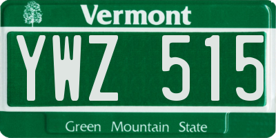 VT license plate YWZ515