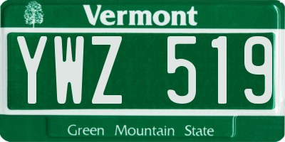 VT license plate YWZ519
