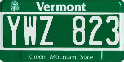 VT license plate YWZ823