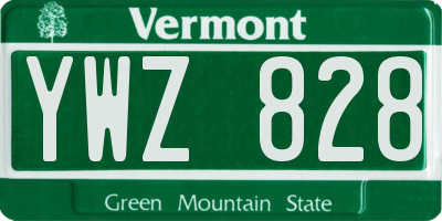 VT license plate YWZ828