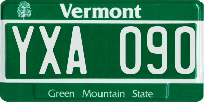 VT license plate YXA090