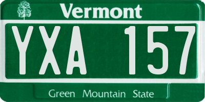 VT license plate YXA157
