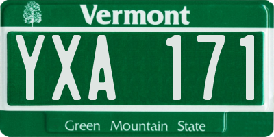 VT license plate YXA171