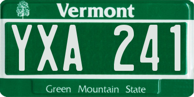 VT license plate YXA241