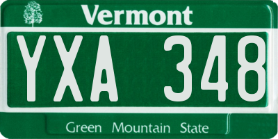 VT license plate YXA348