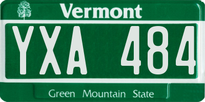 VT license plate YXA484