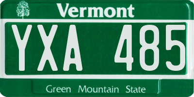 VT license plate YXA485