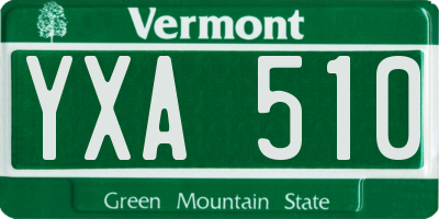 VT license plate YXA510