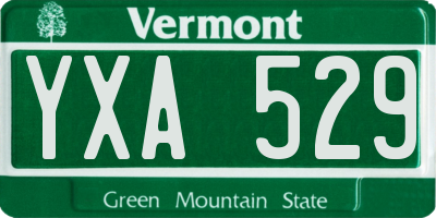 VT license plate YXA529