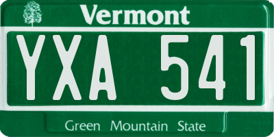 VT license plate YXA541