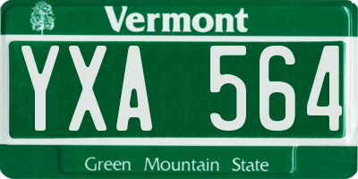 VT license plate YXA564