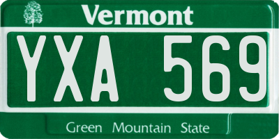 VT license plate YXA569