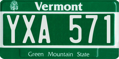 VT license plate YXA571