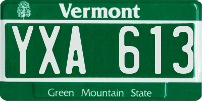 VT license plate YXA613